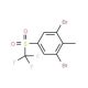 2,6-Dibromo-4-(trifluoromethylsulfonyl)toluene (CAS 1150271-31-0) - chemical structure image