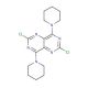 2,6-Dichloro-4,8-dipiperidino-pyrimido[5,4-d]pyrimidine (CAS 7139-02-8) - chemical structure image