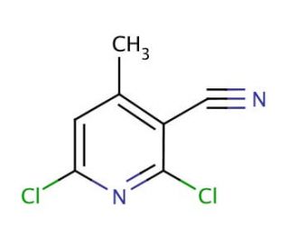 2,6-Dichloro-4-methylnicotinonitrile (CAS 875-35-4) - chemical structure image