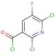 2,6-Dichloro-5-fluoro-3-pyridinecarbonyl chloride (CAS 96568-02-4) - chemical structure image