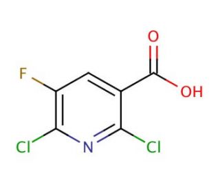2,6-Dichloro-5-fluoropyridine-3-carboxylic acid (CAS 82671-06-5) - chemical structure image