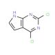 2,6-Dichloro-7-deazapurine (CAS 90213-66-4) - chemical structure image