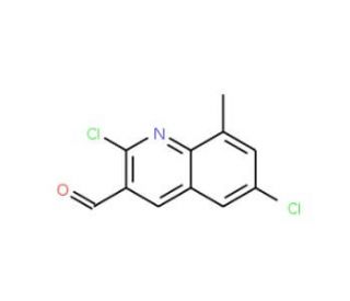 2,6-Dichloro-8-methylquinoline-3-carboxaldehyde (CAS 938138-94-4) - chemical structure image