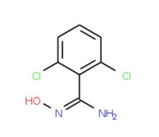 2,6-dichloro-N&prime;-hydroxybenzenecarboximidamide (CAS 23505-21-7) - chemical structure image