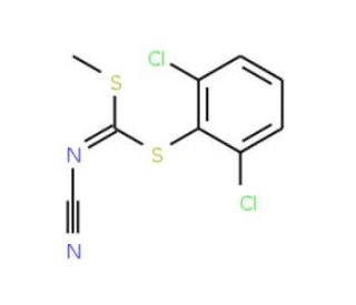 (2,6-Dichlorophenyl) methyl cyanocarbonimidodithioate (CAS 152382-18-8) - chemical structure image
