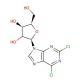 2,6-Dichloropurine-9-β-D-riboside (CAS 13276-52-3) - chemical structure image