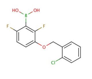 2,6-Difluoro-3-(2&prime;-chlorobenzyloxy)phenylboronic acid (CAS 870778-99-7) - chemical structure image