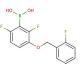 2,6-Difluoro-3-(2′-fluorobenzyloxy)phenylboronic acid (CAS 836615-83-9) - chemical structure image