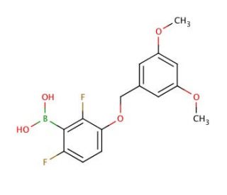 2,6-Difluoro-3-(3&prime;,5&prime;-dimethoxybenzyloxy)phenylboronic acid (CAS 849062-01-7) - chemical structure image