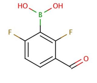 2,6-Difluoro-3-formylphenylboronic acid (CAS 849062-09-5) - chemical structure image
