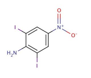 2,6-Diiodo-4-nitroaniline (CAS 5398-27-6) - chemical structure image