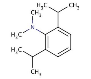 2,6-Diisopropyl-N,N-dimethylaniline (CAS 2909-77-5) - chemical structure image
