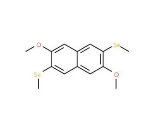 2,6-Dimethoxy-3,7-bis(methylseleno)-naphthalene (CAS 136559-37-0) - chemical structure image