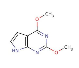 2,6-Dimethoxy-7-deazapurine (CAS 90057-09-3) - chemical structure image