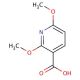 2,6-Dimethoxypyridine-3-carboxylic acid (CAS 16727-43-8) - chemical structure image