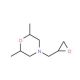 2,6-dimethyl-4-(oxiran-2-ylmethyl)morpholine (CAS 90950-33-7) - chemical structure image