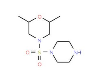 2,6-dimethyl-4-(piperazin-1-ylsulfonyl)morpholine - chemical structure image