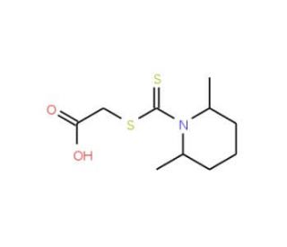 {[(2,6-dimethylpiperidin-1-yl)carbonothioyl]thio}acetic acid - chemical structure image
