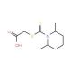 {[(2,6-dimethylpiperidin-1-yl)carbonothioyl]thio}acetic acid - chemical structure image