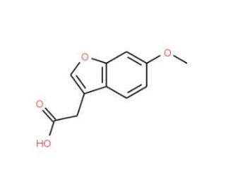 2-(6-Methoxy-1-benzofuran-3-yl)acetic acid (CAS 69716-05-8) - chemical structure image