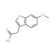 2-(6-Methoxy-1-benzofuran-3-yl)acetic acid (CAS 69716-05-8) - chemical structure image