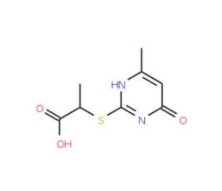 2-(6-Methyl-4-oxo-1,4-dihydro-pyrimidin-2-ylsulfanyl)-propionic acid (CAS 347341-65-5) - chemical structure image