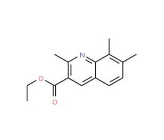 2,7,8-Trimethyl-3-quinolinecarboxylic acid ethyl ester (CAS 892874-89-4) - chemical structure image