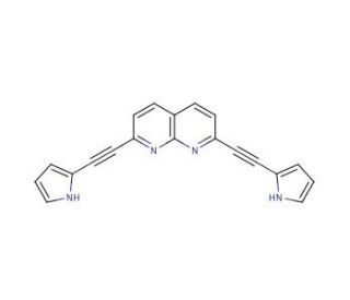 2,7-Bis-(1H-pyrrol-2-yl)ethynyl-1,8-naphthridine (CAS 467435-64-9) - chemical structure image