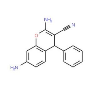 2,7-Diamino-4-phenyl-4H-chromene-3-carbonitrile - chemical structure image