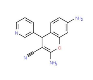 2,7-Diamino-4-pyridin-3-yl-4H-chromene-3-carbonitrile - chemical structure image