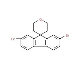 2,7-Dibromo-2&prime;,3&prime;,5&prime;,6&prime;-tetrahydrospiro[fluorene-9,4&prime;-pyran] (CAS 934269-17-7) - chemical structure image