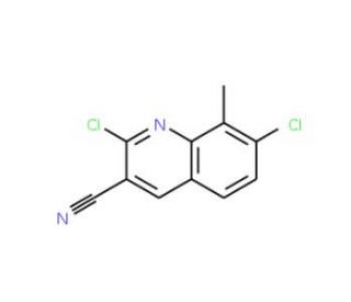 2,7-Dichloro-8-methylquinoline-3-carbonitrile (CAS 948291-65-4) - chemical structure image