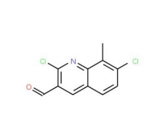 2,7-Dichloro-8-methylquinoline-3-carboxaldehyde (CAS 131923-69-8) - chemical structure image