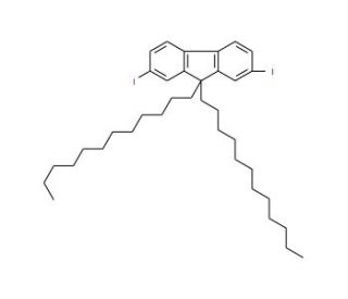 2,7-Diiodo-9,9-di(iododecyl)-9H-fluorene (CAS 278176-07-1) - chemical structure image