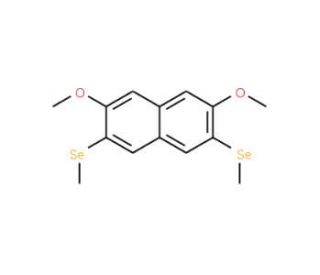 2,7-Dimethoxy-3,6-bis(methylseleno)-naphthalene (CAS 105405-00-3) - chemical structure image