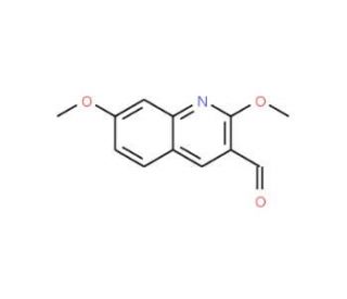 2,7-Dimethoxy-quinoline-3-carbaldehyde (CAS 95395-23-6) - chemical structure image