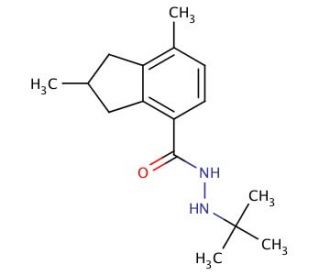 2,7-Dimethyl-indan-4-carboxylic acid N&prime;-tert-butyl-hydrazide - chemical structure image