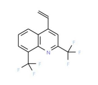 2,8-Bis(trifluoromethyl)-4-vinylquinoline (CAS 1031928-53-6) - chemical structure image