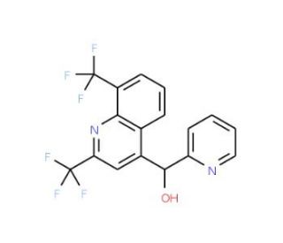 (2,8-Bis-trifluoromethyl-quinolin-4-yl)-pyridin-2-yl-methanol (CAS 68496-04-8) - chemical structure image