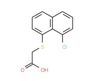 2-(8-Chloro-1-naphthylthio)acetic acid (CAS 129-94-2) - chemical structure image