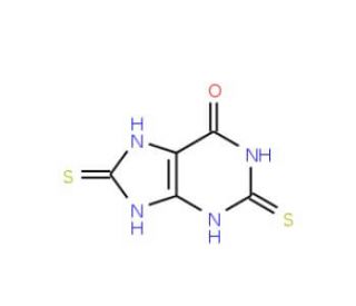 2,8-Dimercapto-6-hydroxypurine (CAS 15986-32-0) - chemical structure image