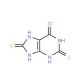 2,8-Dimercapto-6-hydroxypurine (CAS 15986-32-0) - chemical structure image