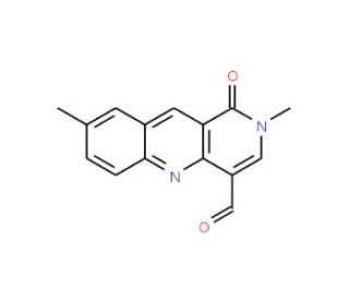 2,8-dimethyl-1-oxo-1,2-dihydrobenzo[b]-1,6-naphthyridine-4-carbaldehyde - chemical structure image
