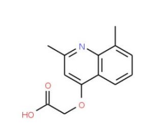 (2,8-Dimethyl-quinolin-4-yloxy)-acetic acid - chemical structure image