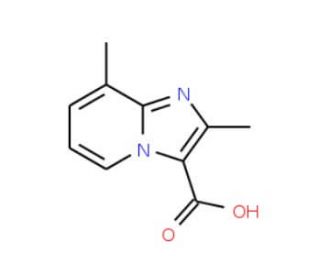 2,8-Dimethylimidazo[1,2-a]pyridine-3-carboxylic acid (CAS 874605-59-1) - chemical structure image