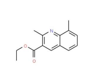 2,8-Dimethylquinoline-3-carboxylic acid ethyl ester (CAS 392734-40-6) - chemical structure image