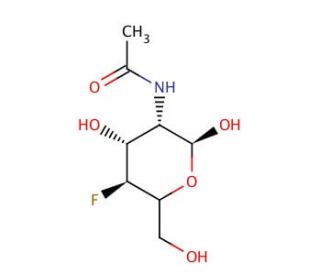2-Acetamido-2,4-dideoxy-4-fluoro-&alpha;-D-glucopyranose (CAS 129728-87-6) - chemical structure image