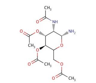 2-Acetamido-2-deoxy-3,4,6-tri-O-acetyl-&beta;-D-glucopyranosylamine (CAS 4515-24-6) - chemical structure image