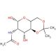 2-Acetamido-2-deoxy-4,6-O-isopropylidene-D-glucopyranose (CAS 50605-09-9) - chemical structure image