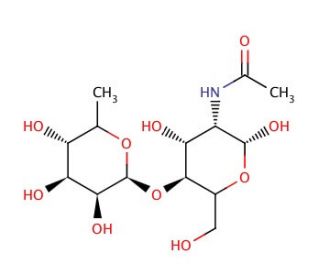 2-Acetamido-2-deoxy-4-O-(&alpha;-L-fucopyranosyl)-D-glucopyranose (CAS 76211-71-7) - chemical structure image
